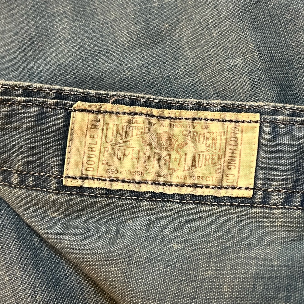Ralph Lauren RRL Double RL L/S Work Shirt (Blue) - Picture 4 of 5